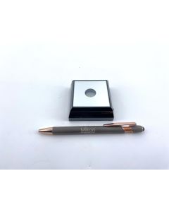 LED Base; angular, black, with 2 LED's; 1 piece