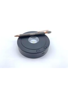 LED rotating base; round, black, with 7 LED's; 10 pieces