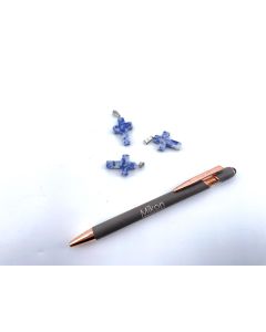 Gemstone pendant; cross, sodalite, approx. 2.5 cm; 1 piece