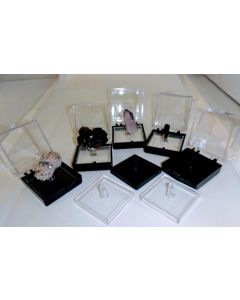 Perky Perches, Clear; 1.2 inch clear square with a stem; 1000 pieces