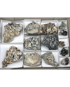 Aegirine, zircon, feldspar, smoky quartz xls; Mt. Malosa, Zomba, Malawi; 1 flat; unique