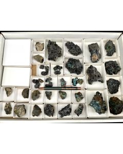 Serpierite, Schulenbergite xls; Friedrichshütte, Richelsdorf, Hesse, Germany; 1 flat; unique
