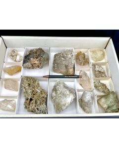 Rock Crystal, Adularia xls; Binn Valley, Valais, Switzerland; 1 flat; unique
