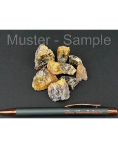 Fluorite, honey fluorite; yellow-multicoloured; Namibia; 100 g