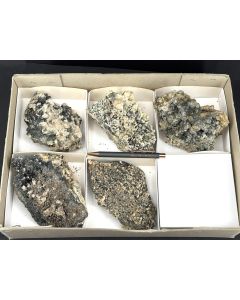 Aegirine, Zircon, Smoky Quartz xls; partly UV-active; Mt. Malosa, Zomba, Malawi; 1 unique flat