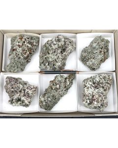 Moonstone crystals (oligoclase) on matrix; St. Eulalia, Chihuahua, Mexico; 1 flat; unique