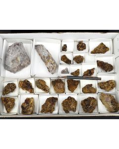 Chalcotrichite xls, Cuprite xls; Ray Mine, AZ, USA; 1 unique flat
