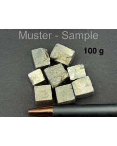 Pyrite cubes; Navajún, Spain; 100 g