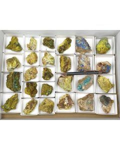 Philipsbornite, Osarizawaite xls; Grandview Mine, Grand Canyon, AZ, USA; 1 unique flat
