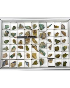 Osarizawaite, Philipsbornite, Parnauite xls; Grandview Mine, Grand Canyon, AZ, USA; 1 unique flat
