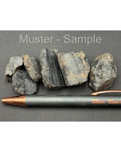 Schorl (black tourmaline); crystal parts, Tanzania; 100 g