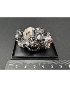 Hausmannite, Baryte xls; N'Chwaning II Mine, Kalahari Manganese Field, South Africa; Min; unique piece
