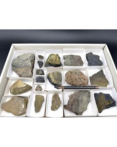 Coffinite, Corvusite, Carnotite; Pandora Mine, UT, USA; 1 unique flat
