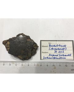 Uraninite - polished piece; Jugendschacht, Schneckenstein, Sachsen, Germany; Scab; unique piece
