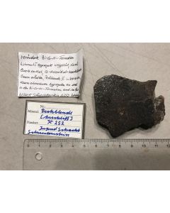 Uraninite - polished piece; Jugendschacht, Schneckenstein, Sachsen, Germany; Scab; unique piece
