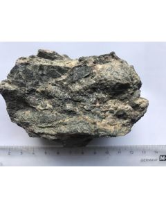 Clausthalite + Uraninite; Grube 371, Schlema, Sachsen, Germany; Scab