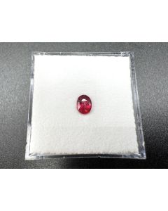 Ruby; faceted; oval; 5 x 4 mm; Africa; single piece
