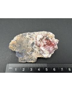 Cinnabar (Cinnabarite) xls; St. Eulalia, Chihuahua, Mexico; Scab; unique piece
