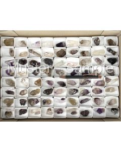 Amethyst xls, Quartz xls; small sized; Namibia; 1 flat


