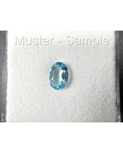 Topaz; "sky blue"; faceted; 6 x 4 mm; Brazil; 1 piece