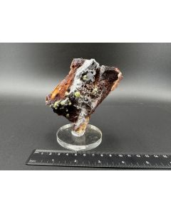 Smithsonite, Calcite, Rosasite; Barbara Mine, Laurion, Greece; Cab; unique piece
