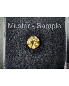 Citrine; faceted; 5 mm; Congo; 1 piece