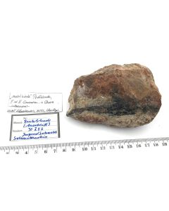 Uraninite - polished piece; 252 mine, Schneckenstein, Sachsen, Germany; Scab; unique piece