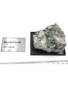 Torbernite xls on Zinnwaldite; Zinnwald, Saxony, Germany; Scab; unique piece