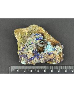 Carminite, Linarite, Beudantite, Cerussite xls (TOP!); Christiana Mine, Laurion, Greece; Scab; unique piece
