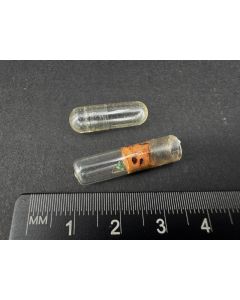 Chalcocyanite (xls); Mount Vesuvius, Naples, Italy; 2 capsules; unique piece
