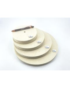 Felt polishing wheel; hard; 30 cm diameter, 25 mm thickness, 10 mm arbor hole; 1 piece
