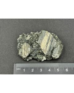 Pyrite on Slickensides; Oberscheld Quarry, Lahn Dill Area, Germany; Min; unique piece
