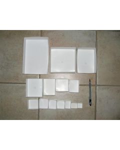 Specimen fold up boxes SB 126; 1 x 1 x 1/2 inch (26 x 26 x 12 mm) ; 1000 pcs, fit 126 to a flat