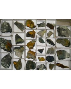 Metarossite crystals on Corvusite etc., Sunday No. 2 Mine, CO, USA, 1 flat