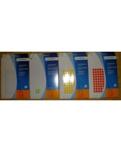 Adhesive lables (dots) white, 8 mm diameter, 1 package