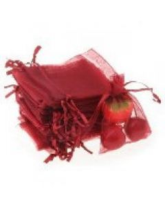 Jewellery bags "Organza" red 100 pieces