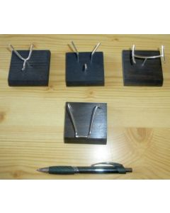 Wooden stand with bending display made of real silver! (for slabs)
