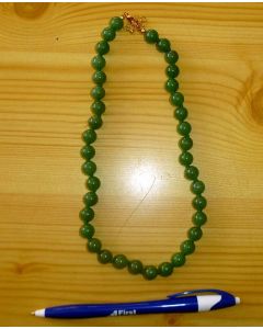 Aventurin (dark) bead string with 10 mm spheres, 45 cm, 1 piece