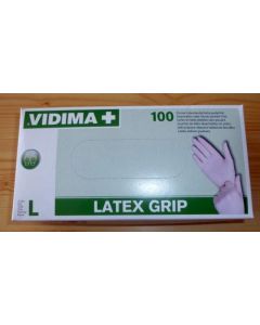 Latex gloves, package of 100 pair, Size "M"