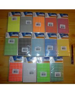 Adhesive lables (dots) grey, 8 mm diameter, 1 small package, Made in Germany (!)