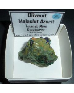 Olivenite xx; Tsumeb Mine, Otavi Bergland, Namibia; KS