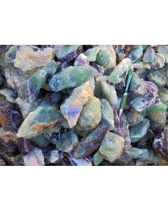 Fluorite (rainbow-fluorite, multicoloured, carving grade), Uis, Namibia, 1 kg