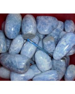 Calcite; blue, various shapes, polished, Madagascar; 1 kg