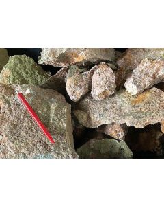 Suevite, red, meteorite impact rock, Noerdlinger Ries Crater, Germany, 1 kg