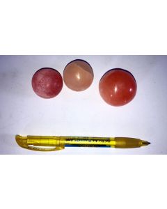 Selenite ball; approx. 1 1/2 inch, orange; 1 piece