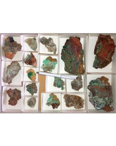 Mixed minerals of high quality, Laurion, Greece, 1 flat (#9)