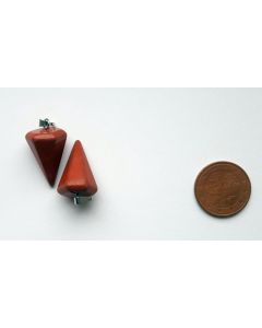 Stone pendulum pendant, red jasper - jaspis, 1 piece