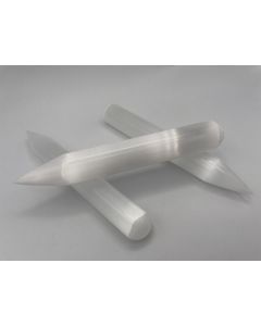 Selenite massage stick, round/pointed, 15 cm, 1 piece