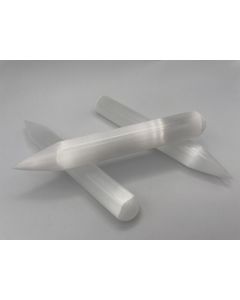 Selenite massage stick round/pointed 15 cm, 25 piece