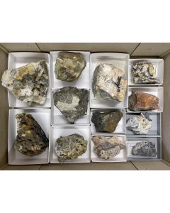 Mixed minerals from the harz mountains, harz mountain mix, , Germany, 1 flat